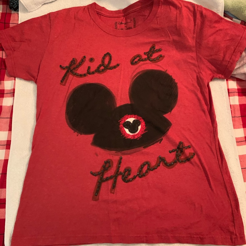 Disney Kid at Heart t-shirt w/Mickey Ears, size XL